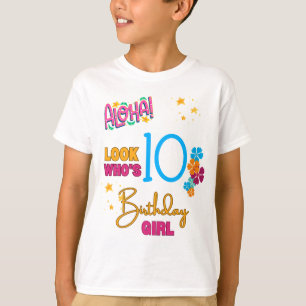 T-shirt Piscine d'Aloha été Anniversaire fête thème coloré