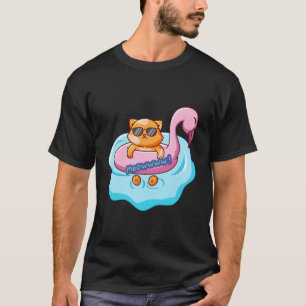 T-shirt piscine de chat vitres d'été   Conception amoureux