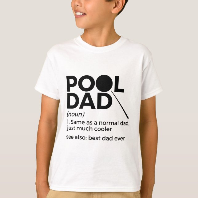 T-shirt Piscine papa Définition Drôle Billard Meilleur pap (Devant)