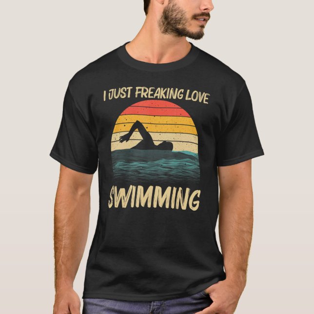 T-shirt Piscine Pour Hommes Femmes Piscine 2 (Devant)
