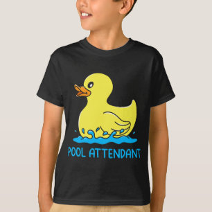 T-shirt Piscine - Sauveteur nage canard en caoutchouc cu