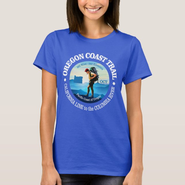 T-shirt Piste côtière de l'Oregon (C) (Devant)