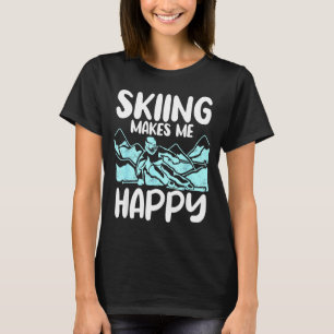 T-shirt piste de ski alpin ski alpiniste sports font