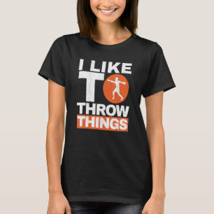 T-shirt Piste Et Disque De Lancer De Choses J'Aime