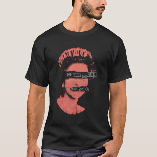 T-shirt Pistols Dieu Officiel Sauvez Le Timbre Rouge De La (Devant)