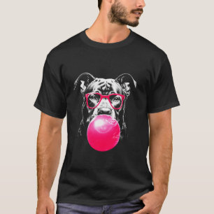 T-shirt Pit Bull avec lunettes et chewing-gum chiot Pittie