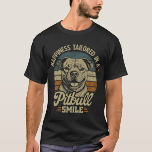 T-shirt Pit Bull, Bonheur Cousu Dans Un Sourire De Pitbull