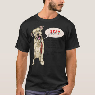 T-shirt Pit Bull Dog Assieds Avec Corde De Saut Restez À L
