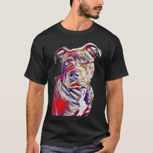 T-shirt Pit Bull Lover Peinture Adoptez Ne Pas Acheter Un 