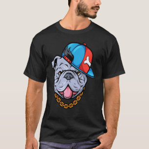 T-shirt Pit Bull Smile Casquette Pitbull, Enamel de chien