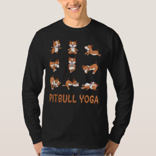 T-shirt Pit Bull Yoga Pitbull Yoga Pose Méditation