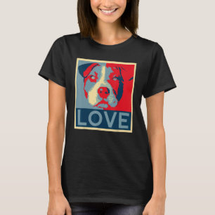 T-shirt Pitbull - Aimer Poster Pit Bull Maman Papa