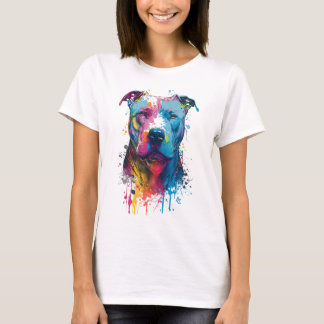 T-shirt Pitbull américain - Graffiti Ink Splash