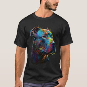 T-shirt Pitbull américain terrier coloré