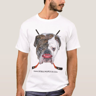 T-SHIRT PITBULL AVEC LE ROUGE À LÈVRES