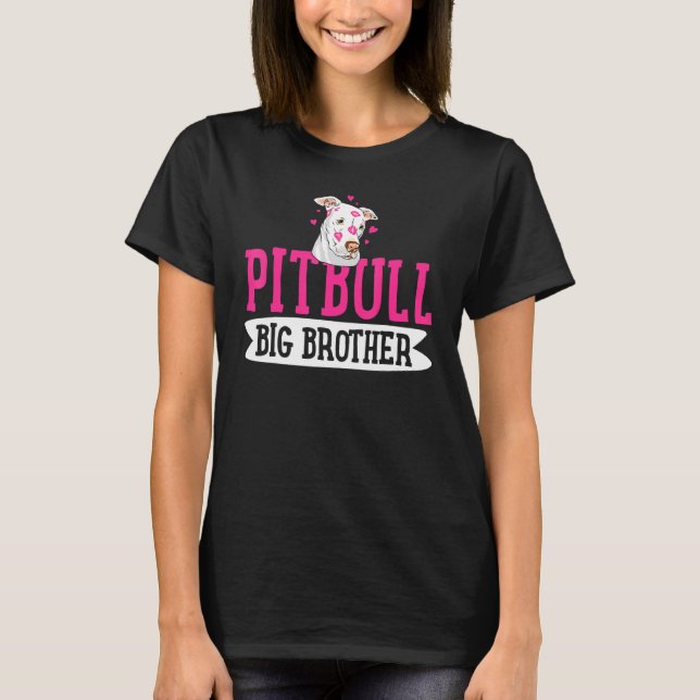 T-shirt Pitbull Big Brother Pit Terrier Chien Pibble Ow (Devant)