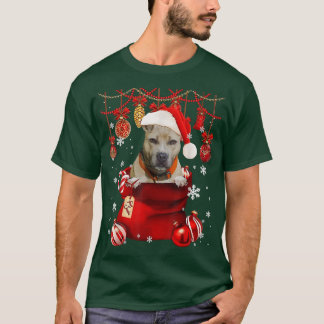 T-shirt Pitbull boule de neige chien dans sac de poche Hiv
