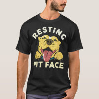 Pitbull Chiot Repose Pit Face Drôle Drôle Distress