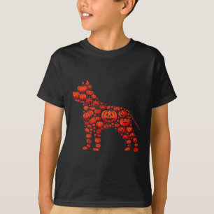 T-shirt Pitbull Citrouille Jack-o'-lantern Halloween Homme