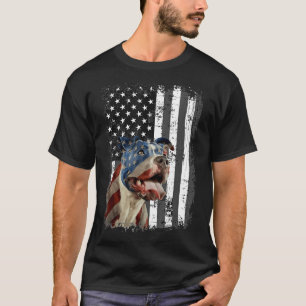 T-shirt Pitbull Drapeau américain Drapeau Pitbull Chiens n