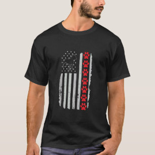 T-shirt Pitbull Drapeau Américain Patriotique Amateur de P