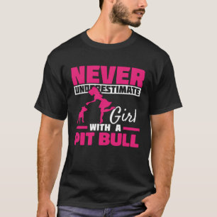 T-shirt Pitbull Girl Chien race Pitbull Ban