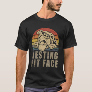 T-shirt Pitbull Love I Love My Pit Resting Pit Face