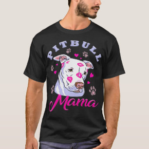 T-shirt Pitbull Maman Avec Une Mignonne Pitié Face, Mam Pi