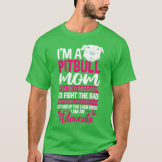 T-shirt Pitbull Maman Pit Bull Terrier Mommy Pibble