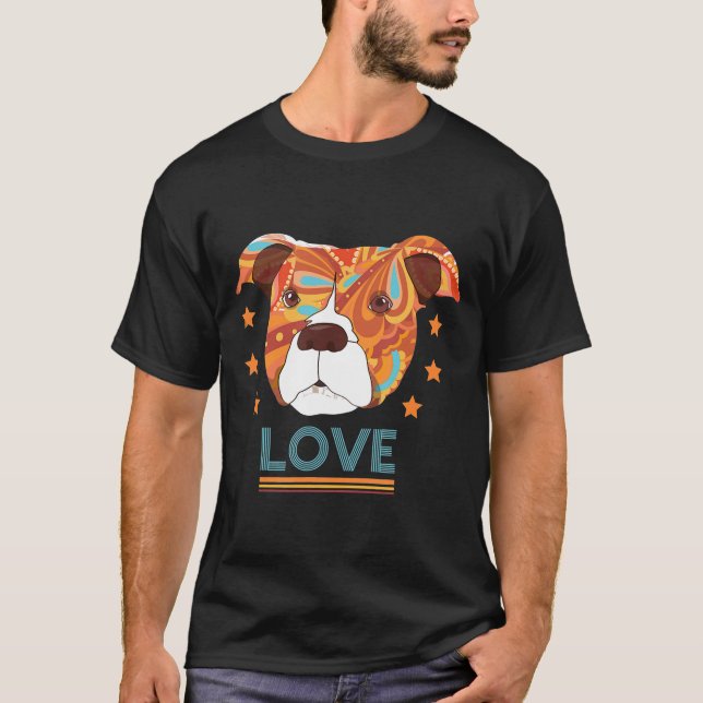 T-shirt Pitbull Meilleure Idée Pour Chiens Animaux (Devant)