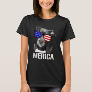 T-shirt Pitbull Merica Patriotic Chien Pit Bull Patriot