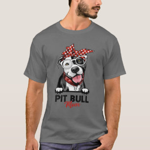 T-shirt Pitbull Mom Funny Dog Mama Fête des mères Pitbull