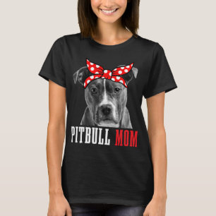 T-shirt Pitbull Mom Funny mignon Vintage Pitbull Chien Mom