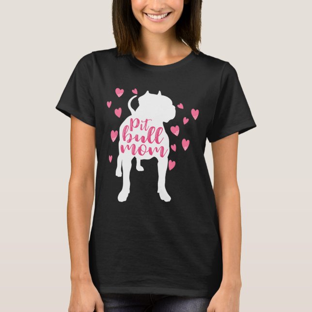 T-shirt Pitbull Mom Joli Pittie Cute Pit Bull Mama (Devant)