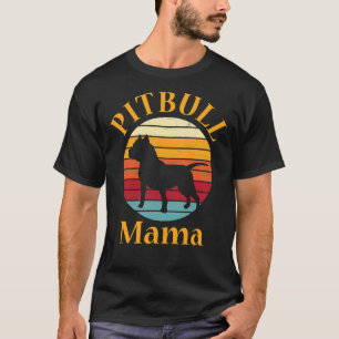 T-shirt Pitbull Mom Pit Bull Mama Pittie Pitty Joli Chien 