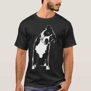 T-shirt Pitbull noir mignon