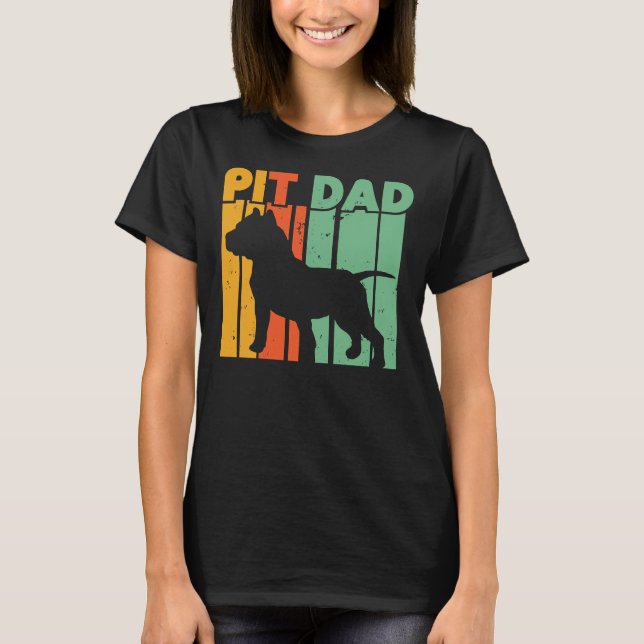 T-shirt Pitbull Papa Pitbull Pitty Pitbull Papa Pit B (Devant)