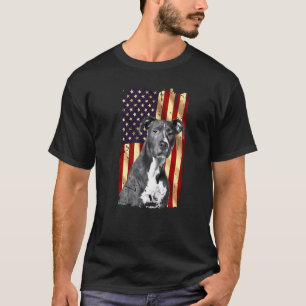 T-shirt Pitbull Patriotique Drapeau Américain 4 Juillet Ch