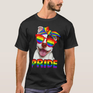 T-shirt Pitbull Pride Chien Maman Rainbow Lgbt Mois Gay pr