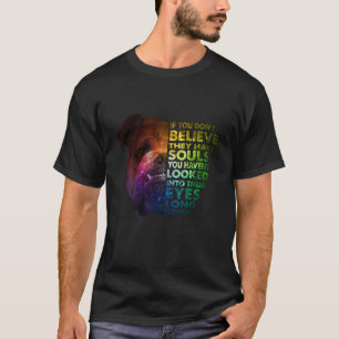 T-shirt Pitbull regarda Dans Leurs Yeux Assez Longs Chiens