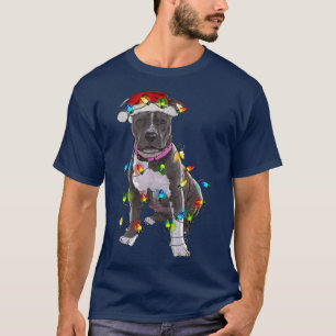 T-shirt Pitbull sapin de Noël Lumière pyjama Amoureux des