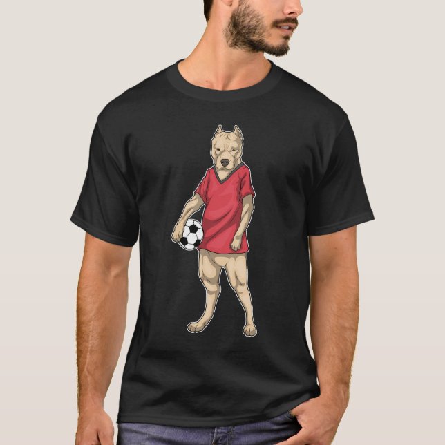 T-shirt Pitbull Soccer player Soccer (Devant)
