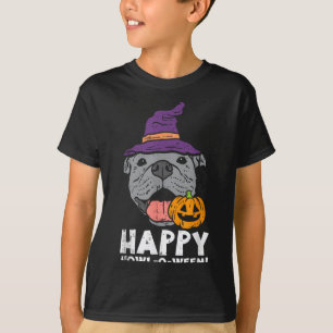 T-shirt Pitbull Sorcière Joyeux Hurlement O Ween Citrouill