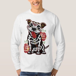 T-shirt Pitbull Sugar Skull pour les femmes Hommes Pitbull