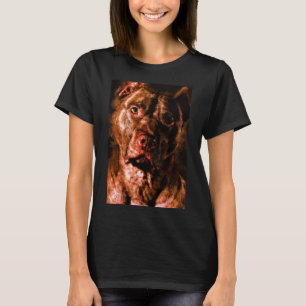 T-shirt Pitbull Terrier Al Peinture couleur artistique