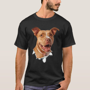 T-shirt Pitbull Tissu Déchiré Pour Chien Maman Chien
