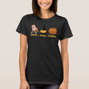 T-shirt Pitbull Witch Citrouille Halloween 40
