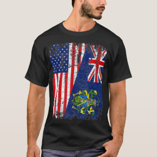 T-shirt PITCAIRN ISLAND RACINE LE Drapeau semi-américain P