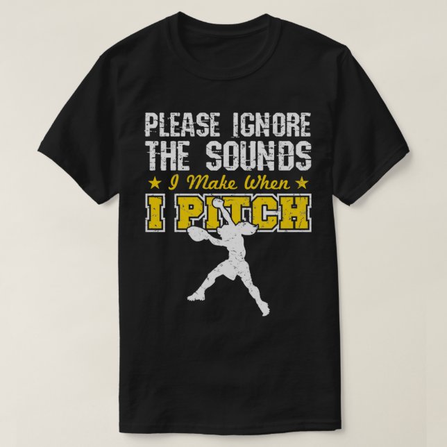 T-shirt Pitcher de softball Amusant Grunt S'Il Vous Plaît  (Design devant)