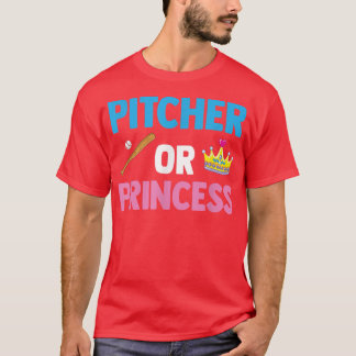 T-shirt Pitcher Ou Princesse Drôle Genre Reveval Party Lov